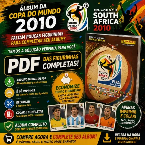 Figurinhas Completas Álbum Copa 2010 África do Sul
