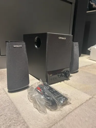 Caixa de som = Subwoofer Multimedia Satellite AS-721BL (Bluetooth) - Novo/Sem Uso!