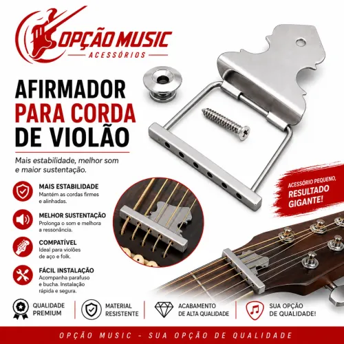 Afirmador Cordal Cavalete De Cordas Para Violão 6 Cordas