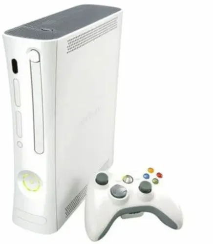console Xbox 360 modelo Fat, cor branca