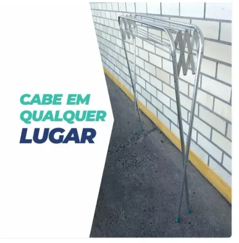 Varal de chão em alumínio - NÃO ENFERRUJA