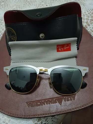 Oportunidade óculos Rayban Clubmaster Aluminum original comprado no EUA completo no estojo