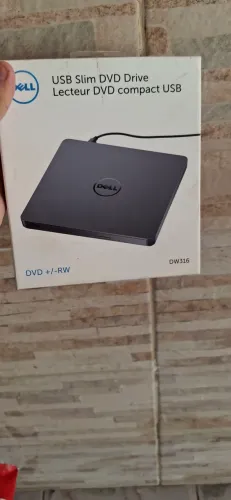 Unidade USB fina de DVD +/- RW da Dell - DW316