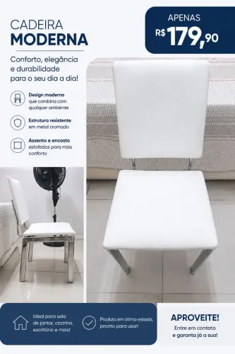 Cadeira nova e confortável