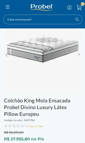 Colchão King Mola Ensacada Probel ,muito bom