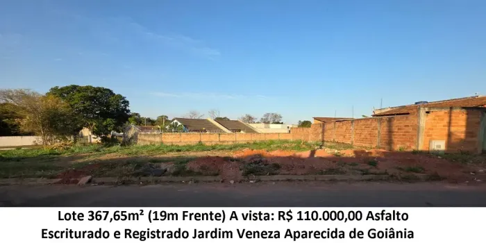 Leia a descrição: Lote 367,65m² (Asfalto) - Jardim Veneza