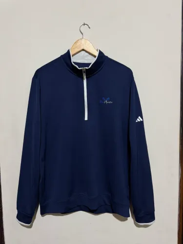 blusa adidas lightweight half-zip top azul marinho