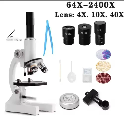 Microscópio Monocular 64x-2400x - na caixa 