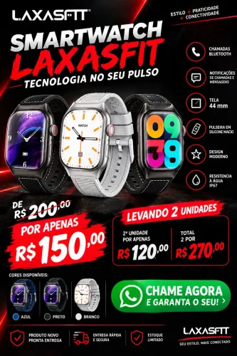 Smartwatch tela curva