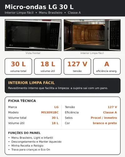 Micro-ondas LG 30 