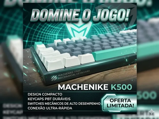 Teclado Gamer Mecânico Machenike K-500 B94 RGB