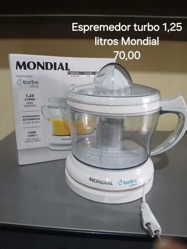 Espremedor de laranja turbo 1,25 litros Mondial