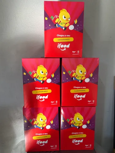 Lote 5 Caixas Vazias Canarinho Ifood Seleção Brasileira