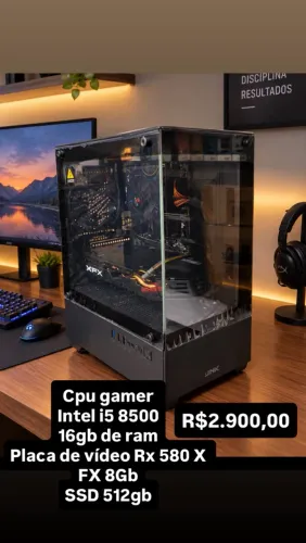 Pc gamer i5 8590 rx580 8gb 16 de ram