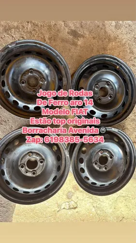 Jogo de Rodas de Ferro aro 14 FIAT Apenas R$750