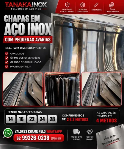Chapas em Aço Inox