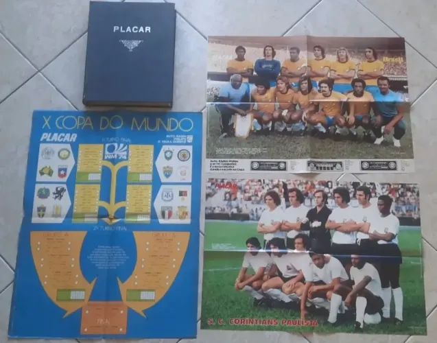Revistas Placar Encadernadas do n° 210 ao n° 224 de 1974 cm Pôsteres 