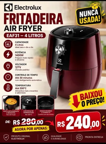 Fritadeira Eletrolux 4 litros