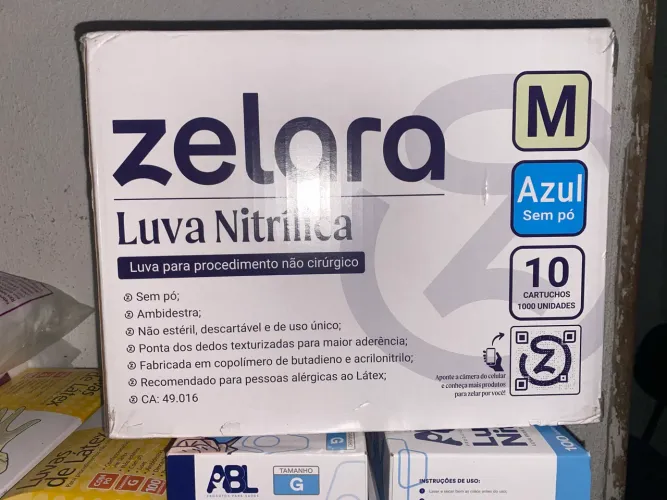 Luvas nitrilicas