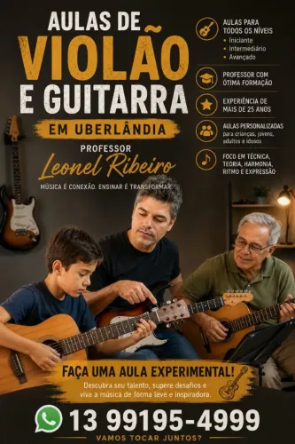 Aulas de violão e guitarra