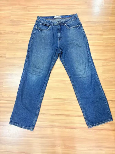 Calça Baggy Jeans Azul Escuro