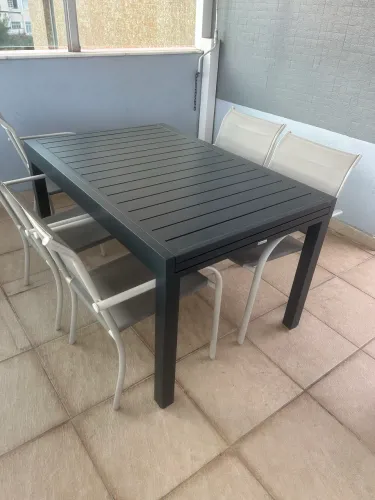 Mesa aluminio externa expansivel 6/10 lugares