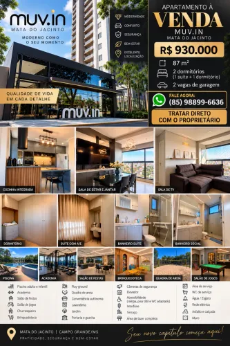 APARTAMENTO À VENDA ? MUV.IN | MATA DO JACINTO R$ 930.000 ACEITO NEGOCIAÇÃO