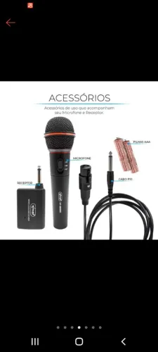 Microfone Sem Fio e Com fio - Frete Grátis