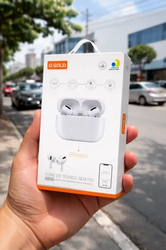 Fone de Ouvido Bluetooth ? Gold Tipo AirPods + Entrega Grátis em Maceió ?