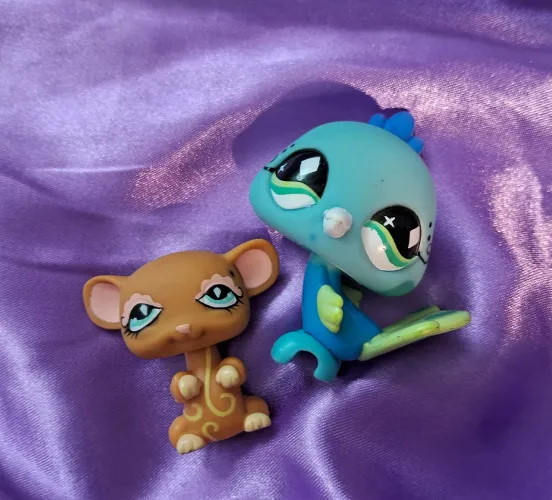 Pavão e Rato Littlest Pet Shop LPS #462 #463