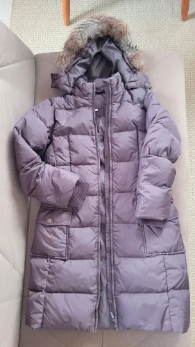 Casaco longo térmico infantil (meninas), para frio intenso, Tam 12 anos