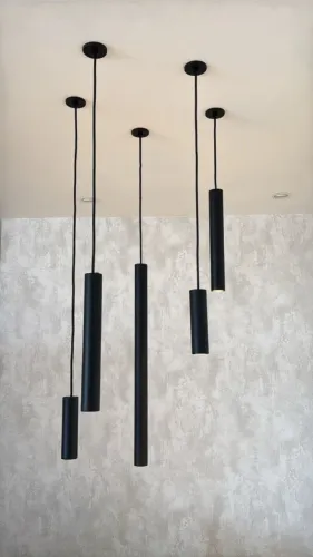 Conjunto de luminária pendente tubo modernos