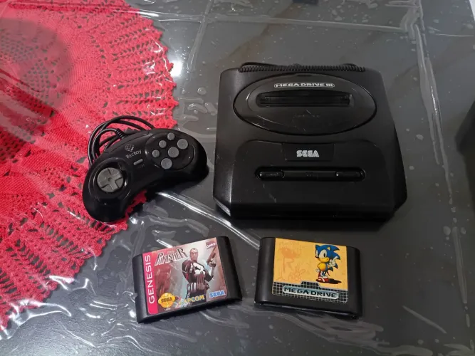 Mega Drive 3 Controle original 2 Jogos