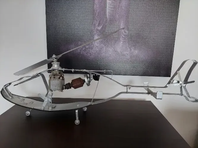 helicópetero escultura de metal exclusivo