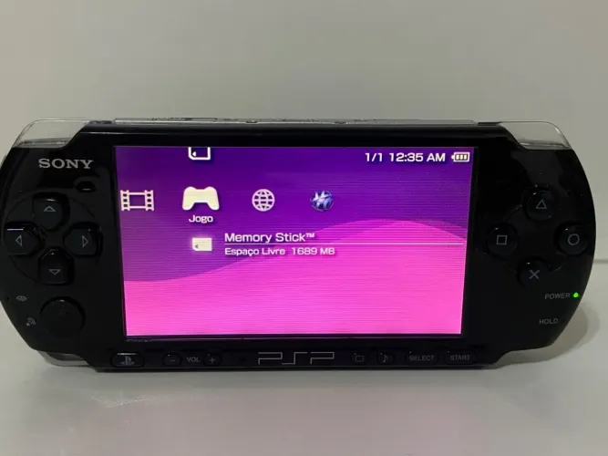 PSP 3000 Desbloqueado Sony Preto