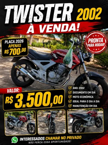 Twister 2002 a venda 