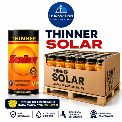 Thinner Solar Lata 900ml - caixa com 20 unid