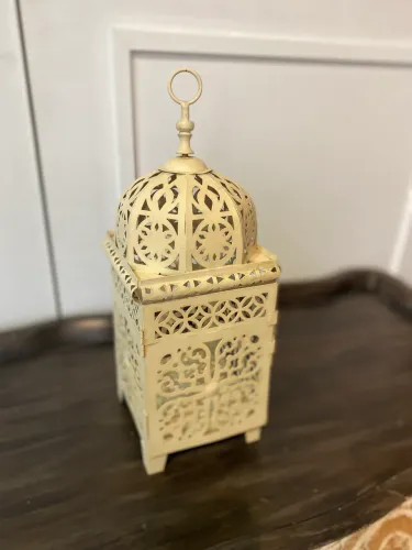 Luminária estilo marroquina suporte para vela 