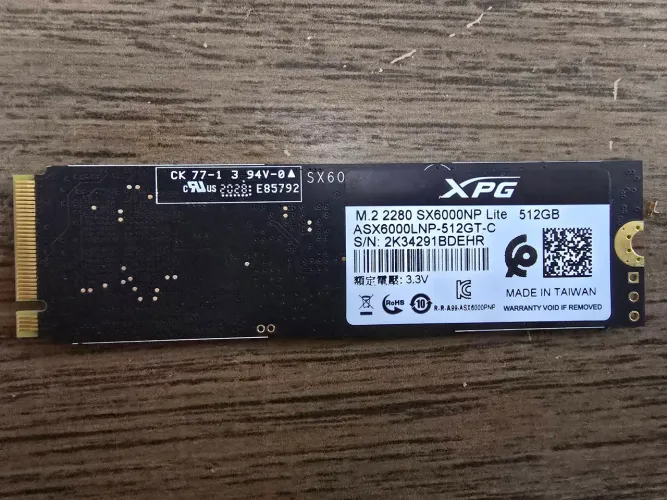 SSD M.2 NVMe XPG SX6000 Lite 512GB - Excelente Estado