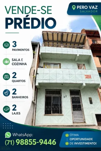PRÉDIO COM 3 PAVIMENTOS LIVRES