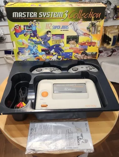 Console Master System 3 Collection na Caixa com 112 Jogos na Memoria 