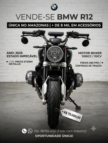 BMW R12 2025 única no Am + 8 mil em acessórios.