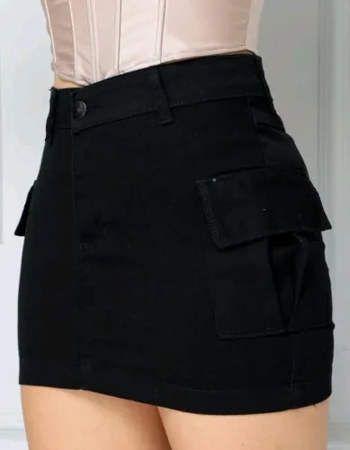 Saia Jeans Cargo Novo