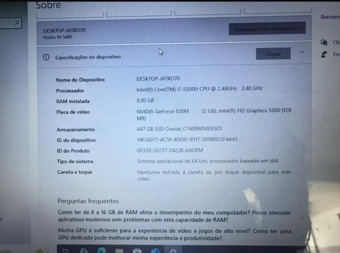 Vendo notebook Dell zerado 