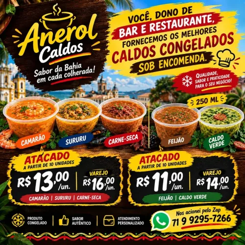 Caldos Congelados perfeitos para seu bares e restaurantes