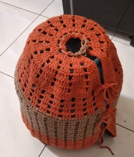 1 capa de croche barbante para botijao