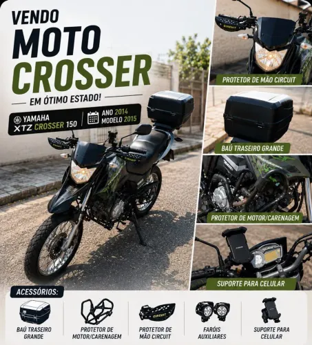 Yamaha XTZ Crosser 150 - Ano 2014 / Modelo 2015