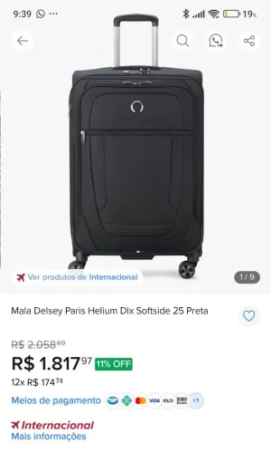 Mala de viagem Delsey Paris