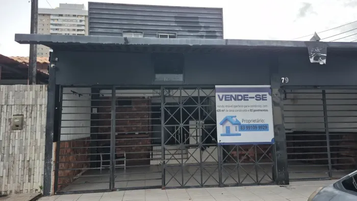 Ponto Comercial 420m2, 02 pavimentos e a 100m da Av. Epitacio Pessoa.