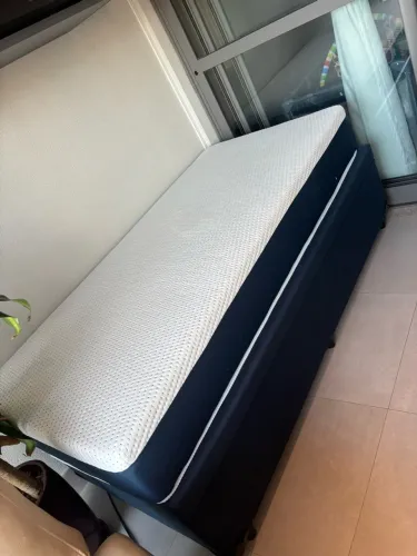 Cama box + colchao solteiro